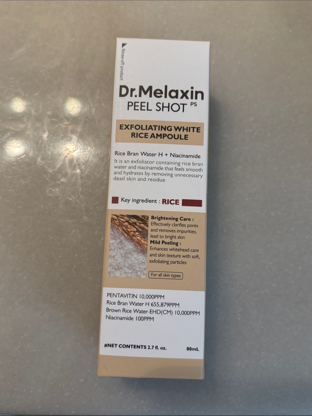 Dr. Melaxin Peel Shot Exfoliating White Rice Ampoule